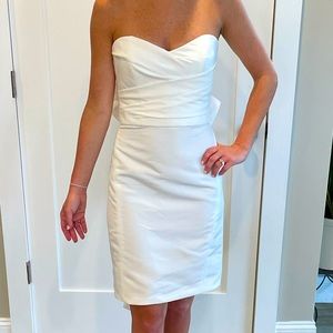 Amsale: little white dress, size 4